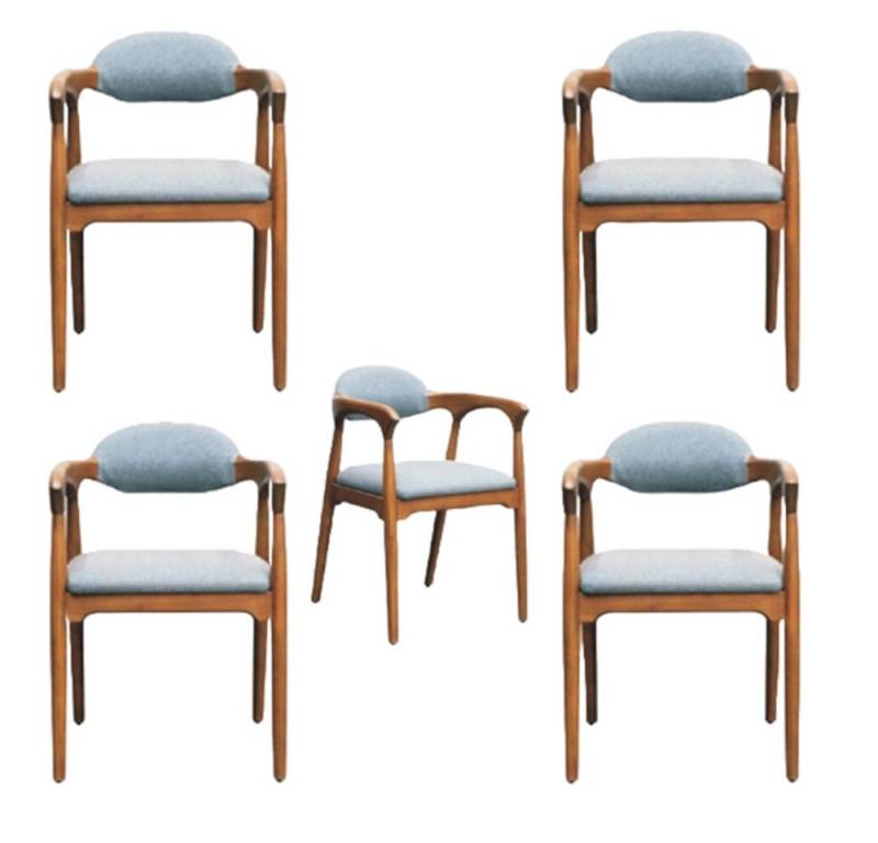 Xlmoebel Armlehnstuhl Luxus Vier Stühle aus Holz Esszimmermöbelset (4 St), Hergestellt in Europa von Xlmoebel