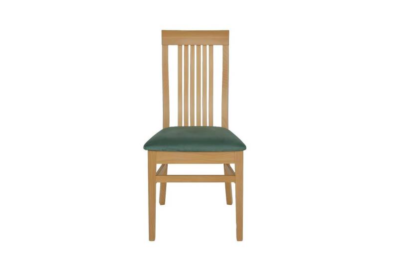 Xlmoebel Esszimmerstuhl Massiver Lounge-Sessel aus Holz und Leder mit textilen Polstern, Hergestellt in Europa von Xlmoebel