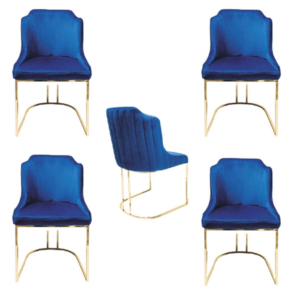 Xlmoebel Esszimmerstuhl Modernes Esszimmer-Set mit 4 Stühlen, neu im Polsterdesign aus Holz (4 St), Hergestellt in Europa von Xlmoebel
