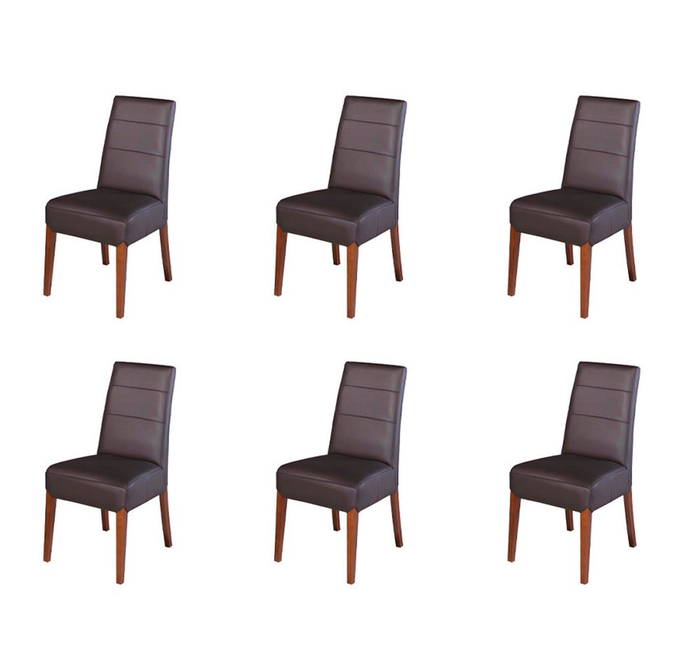 Xlmoebel Esszimmerstuhl Neu - Set mit 6 Massivholz Esszimmerstühlen aus Leder - Designer, Hergestellt in Europa Xlmoebel Esszimmerstuhl Neu - Set mit 6 Massivholz Esszimmerstühlen aus Leder - Designer, Hergestellt in Europa von Xlmoebel