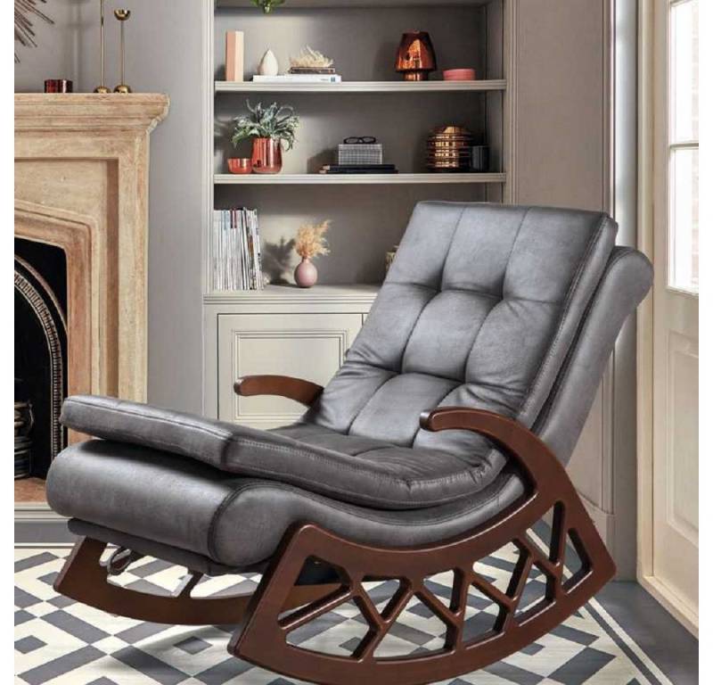 Xlmoebel Schaukelsessel Neuer hochwertiger Schaukelstuhl in Grau für entspannte Stunden, Hergestellt in Europa Xlmoebel Schaukelsessel Neuer hochwertiger Schaukelstuhl in Grau für entspannte Stunden, Hergestellt in Europa von Xlmoebel