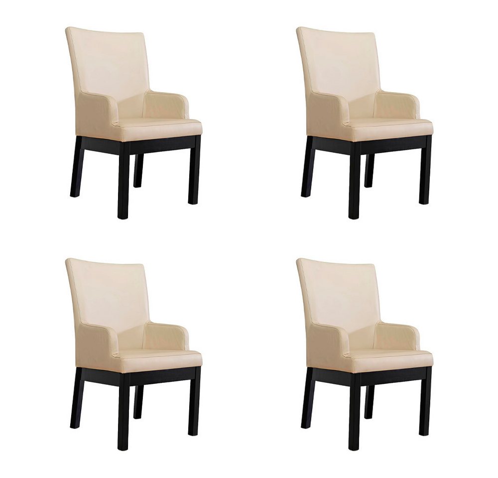 Xlmoebel Esszimmerstuhl Neues Esszimmer-Restaurant-Set mit 4 Design-Stühlen aus 100% Leder, Hergestellt in Europa Xlmoebel Esszimmerstuhl Neues Esszimmer-Restaurant-Set mit 4 Design-Stühlen aus 100% Leder, Hergestellt in Europa von Xlmoebel
