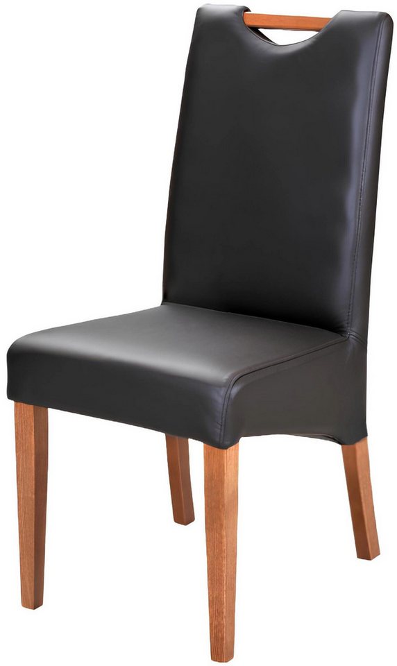 Xlmoebel Polsterstuhl Neues Esszimmer-Set: 4 Stühle aus Holz mit Ledersitzpolstern, Hergestellt in Europa Xlmoebel Polsterstuhl Neues Esszimmer-Set: 4 Stühle aus Holz mit Ledersitzpolstern, Hergestellt in Europa von Xlmoebel