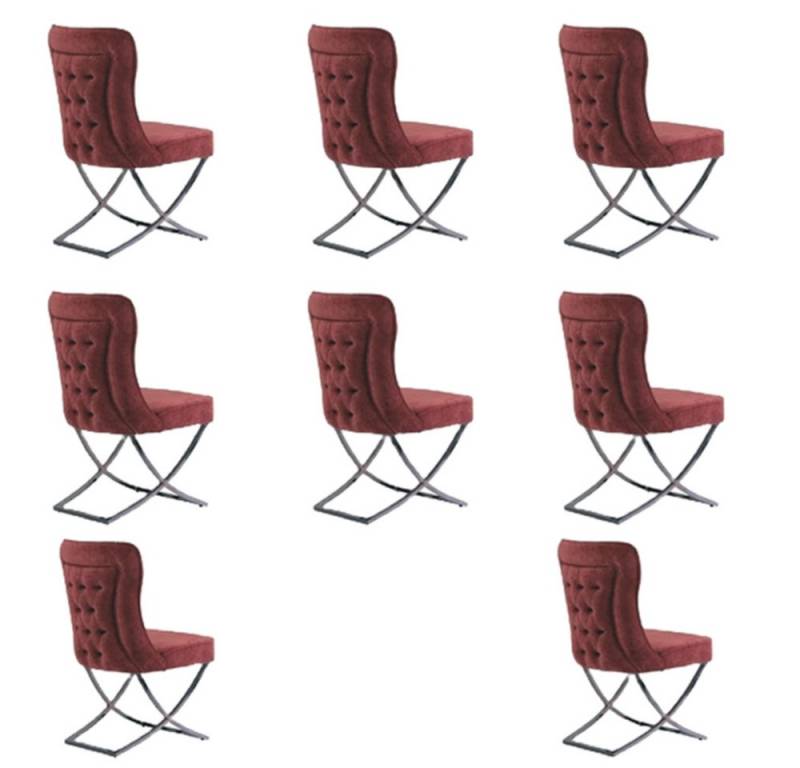 Xlmoebel Esszimmerstuhl Set von 8x Textilsesseln für Esszimmer in Gastronomie-Qualität (8 St), Hergestellt in Europa von Xlmoebel