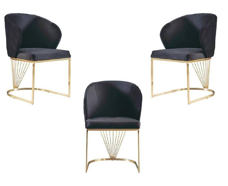 Xlmoebel Sitzgruppe Stuhl 2er Set Stühle Wohn Esszimmer Ensemble Holz Modern Stil Stoff, (2-tlg), Hergestellt in Europa von Xlmoebel