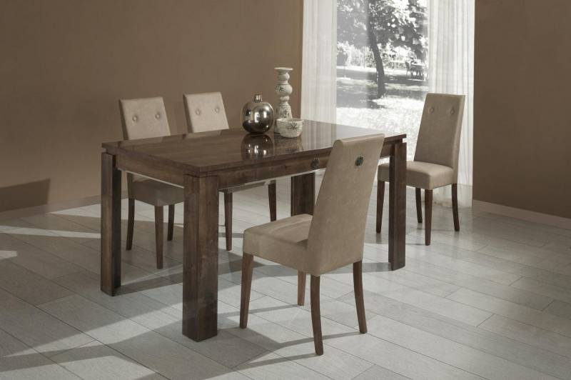 Xlmoebel Polsterstuhl Stuhl Holz Polster Garnitur Esszimmer Essgruppe Gruppe Set 4tlg. (4 St), Hergestellt in Europa von Xlmoebel