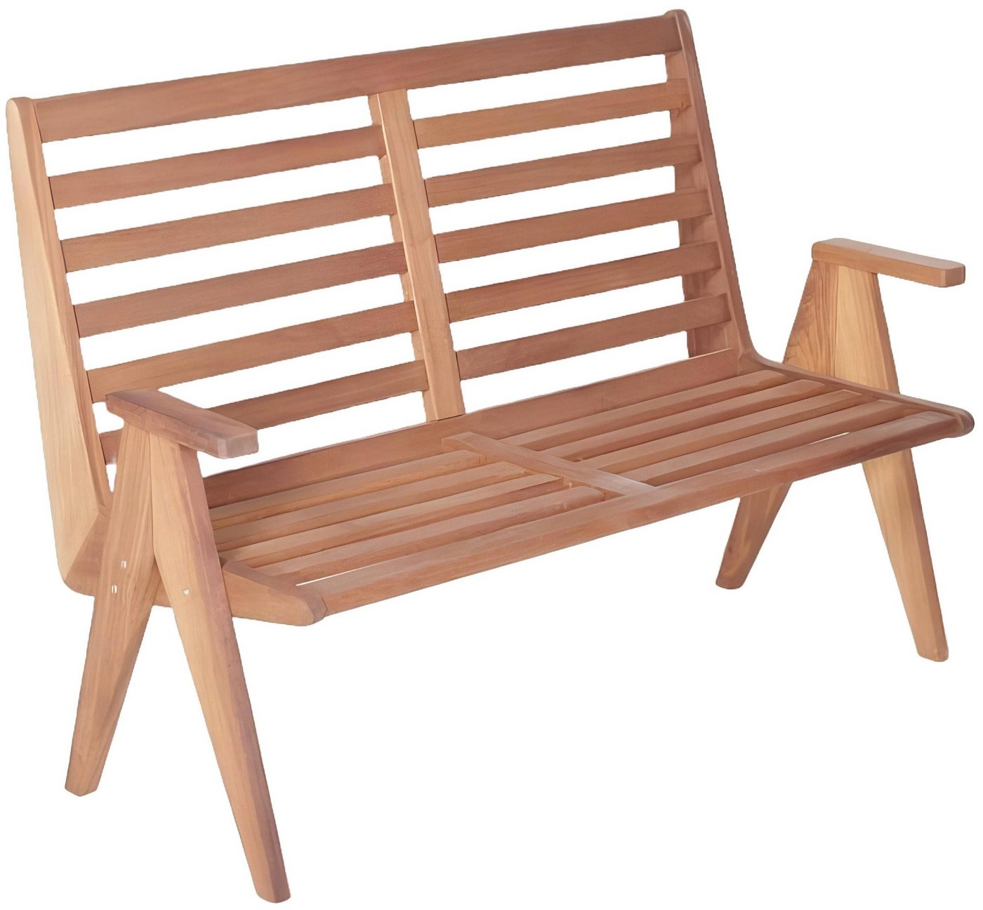 Xlmoebel Gartenbank Braune Holzbank für den Garten mit stilvollem Design für Balkon (Bank), Hergestellt in Europa von Xlmoebel