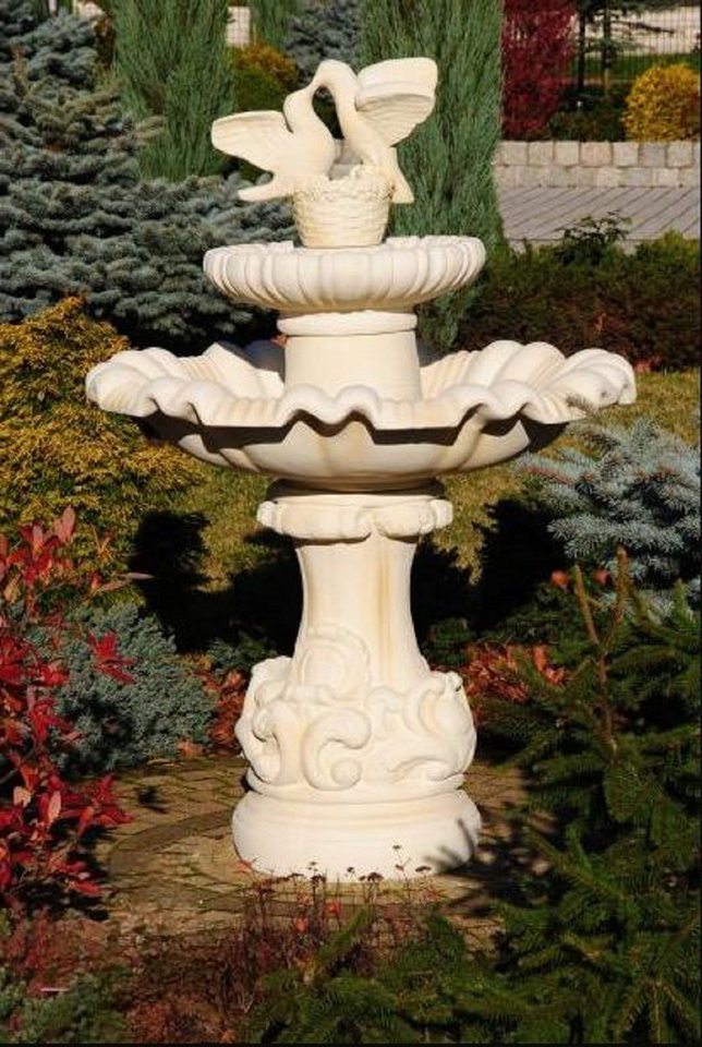 Xlmoebel Gartenbrunnen Garten Springbrunnen Steinbrunnen Fontäne Garten Teich Dekoration, (Artikel NAPOLI Z GOLABKAMI), Hergestellt in Europa von Xlmoebel