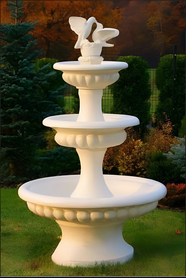 Xlmoebel Gartenbrunnen Springbrunnen Skulptur Dekoration für den Garten, Fontäne Teich, 186cm, (1 tlg., Artikel PETRA Z GOLABKAMI), Hergestellt in Europa von Xlmoebel