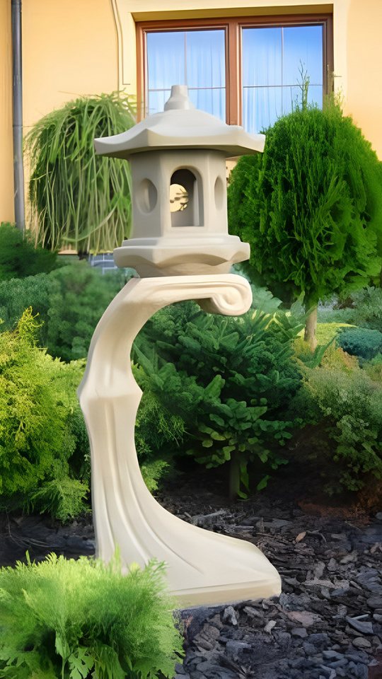 Xlmoebel Gartenleuchte Neue Beleuchtung für den Garten: Stein Skulptur Figur Außenleuchte, Hergestellt in Europa von Xlmoebel