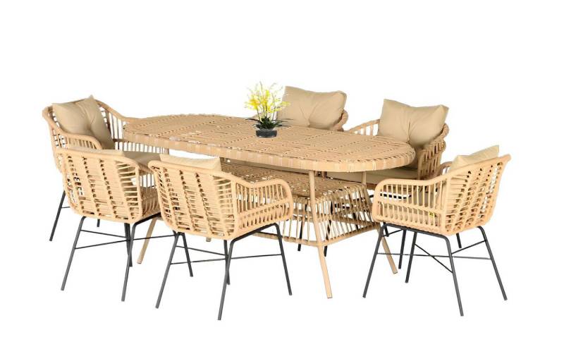 Xlmoebel Gartenlounge-Set 7-teiliges Gartenmöbel-Set für Esstisch und Stühle, ideal für Terrasse, Hergestellt in Europa von Xlmoebel