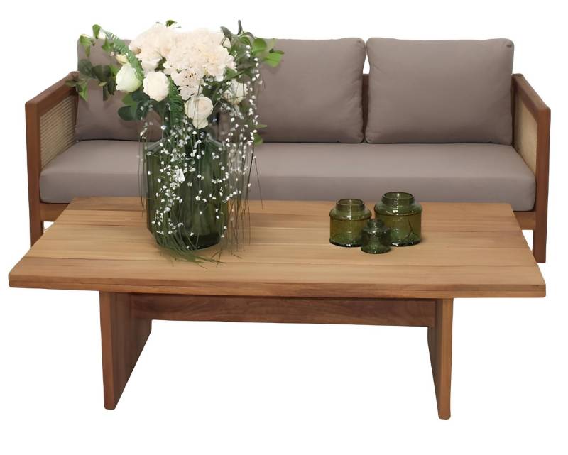Xlmoebel Gartenlounge-Set Dreisitzer Sofa Eleganter Beistelltisch Gartenmöbel Designer Set, (2tlg Gartenmöbel Set (Sofa 3 Sitzer + Couchtisch), Hergestellt in Europa von Xlmoebel