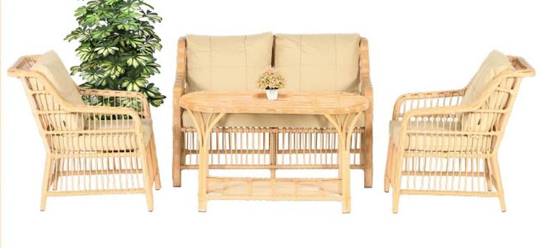 Xlmoebel Gartenlounge-Set Gartenmöbel 2+1+1 Sitzer + Couchtisch Sitzmöbel für den Außenbereich, (GartenMöbel Set 4tlg (Sofa 2 Sitzer + 2x Sessel + Couchtisch), Hergestellt in Europa von Xlmoebel