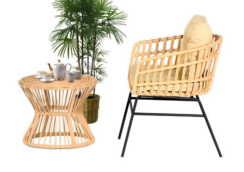 Xlmoebel Gartenlounge-Set Gartenmöbel-Set 2-teilig für Terrasse mit Sessel und Couchtisch, (GartenMöbel Set 2tlg (Sessel + Couchtisch), Hergestellt in Europa von Xlmoebel