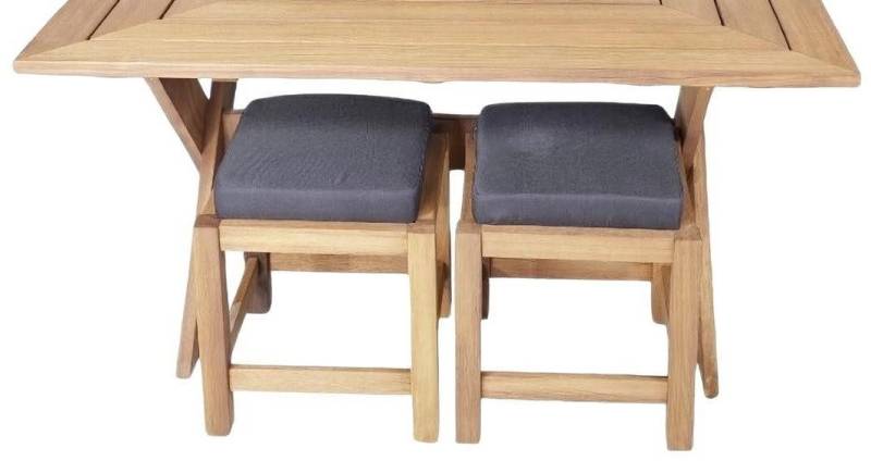 Xlmoebel Gartenlounge-Set Gartenmöbel Set mit 2 Hockern aus Holz - Sitzmöbel-Set für den Garten, (2x Hocker), Hergestellt in Europa von Xlmoebel