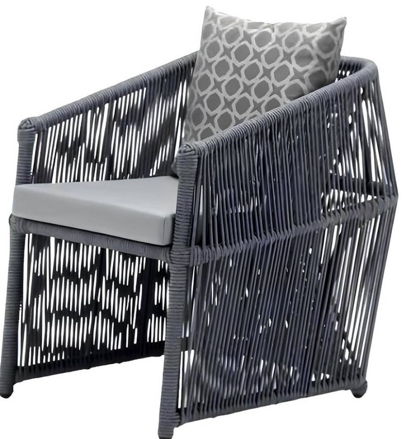 Xlmoebel Gartensessel Elegantes Rattan-Grau Einzelsofa für Terrasse & Garten (Sessel), Hergestellt in Europa von Xlmoebel