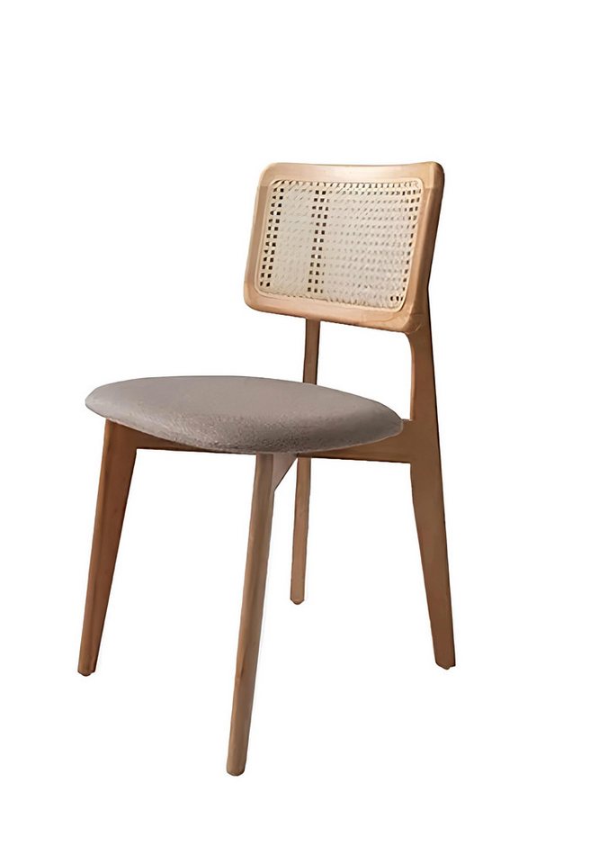 Xlmoebel Gartenstuhl Esszimmerstuhl für Küche mit Rattan-Design und gepolstertem Sitz, Hergestellt in Europa von Xlmoebel