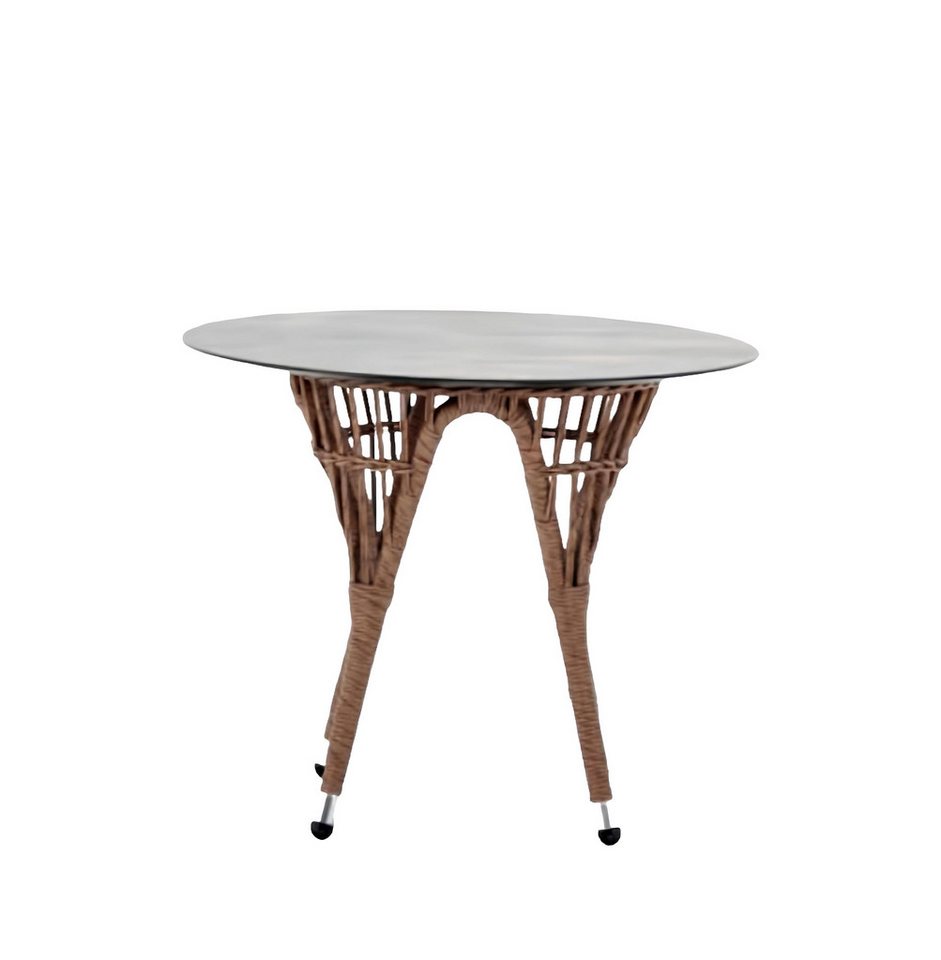 Xlmoebel Gartentisch Beistelltisch aus Rattan in Braun für Terrasse - Luxuriöser (Couchtisch), Hergestellt in Europa von Xlmoebel