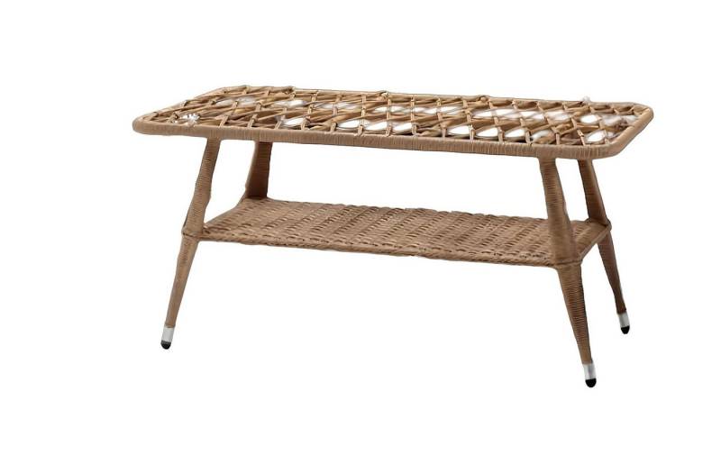 Xlmoebel Gartentisch Brauner Luxus-Couchtisch mit modernem Design, Rattan-Beistelltisch (Tisch), Hergestellt in Europa von Xlmoebel