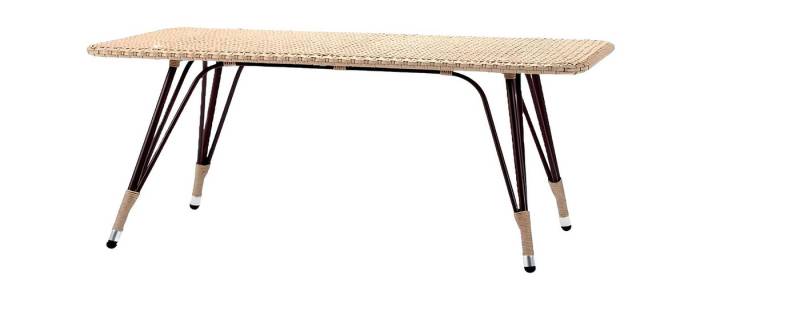 Xlmoebel Gartentisch Eleganter Beistelltisch in Beige aus hochwertigem Rattan im modernen (Tisch), Hergestellt in Europa von Xlmoebel