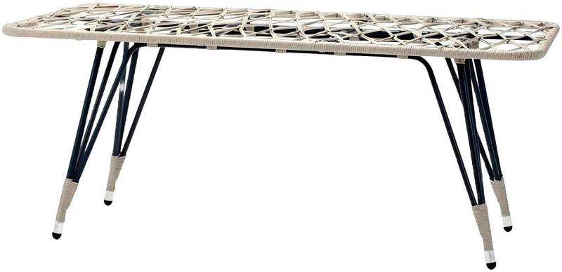 Xlmoebel Gartentisch Modernes Grau Rattan Beistelltisch im Luxus-Stil (Tisch), Hergestellt in Europa von Xlmoebel