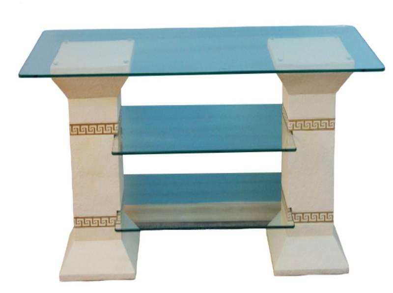 Xlmoebel Glastisch Glasvitrine mit Designelementen für das Wohnzimmer - 1867 (Regal mit Taler Material: Acryl 57 cm Höhe), Hergestellt in Europa von Xlmoebel