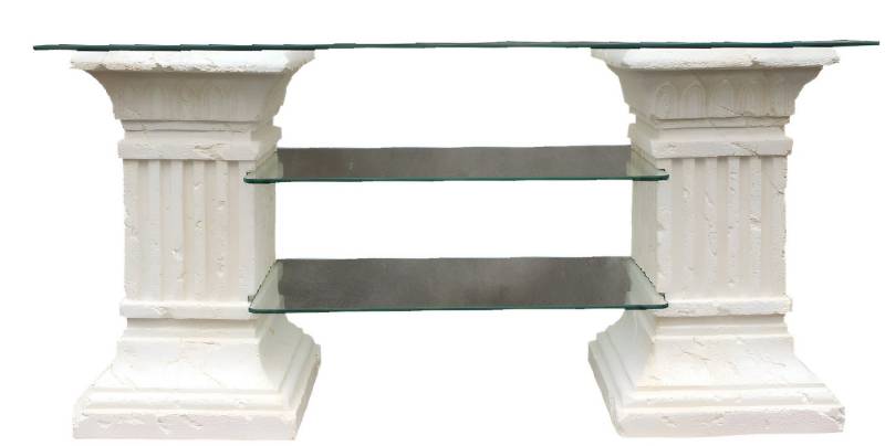 Xlmoebel Glastisch Luxuriöser Schrank aus massivem Holz für Wohnzimmer Braun Glasvitrine (Bücherregal -Platz Material: Kunststoff/Stuck 62 cm Höhe), Hergestellt in Europa von Xlmoebel