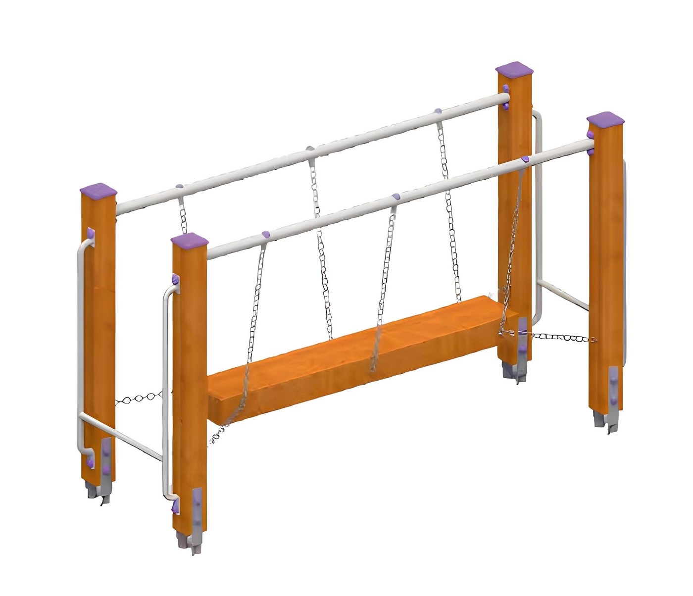 Xlmoebel Hängebank Balancier- und Hängebrücke mit Kletter- und Wackelelementen für den (Spielplatz), Hergestellt in Europa von Xlmoebel