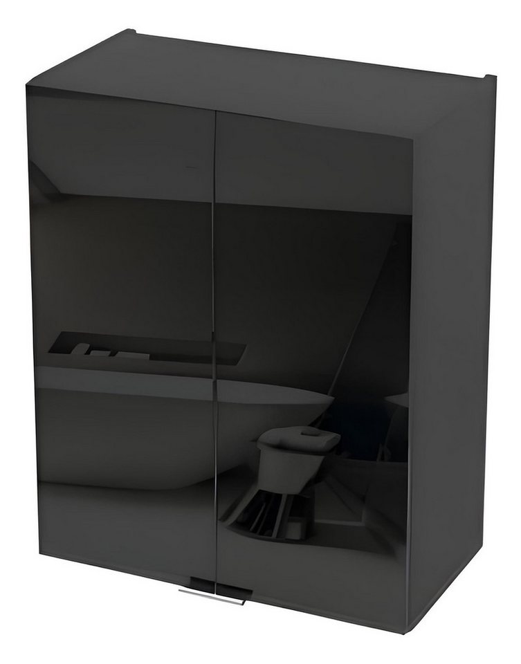 Xlmoebel Hängeschrank Schwarzer Badezimmer-Wandschrank - Hängendes Badezimmermöbel (Wandschrank) Hergestellt in Europa von Xlmoebel