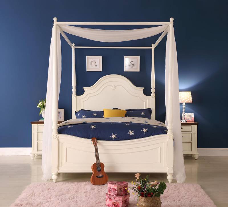 Xlmoebel Himmelbett Elegantes Echtholz-Bett mit hochwertigem Design (Himmelbett), Hergestellt in Europa von Xlmoebel