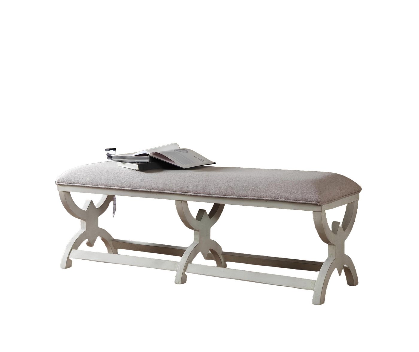 Xlmoebel Hocker Beige Leder Design Hocker Sitzbank Möbel Wohnzimmer Ottoman (Hocker), Hergestellt in Europa von Xlmoebel