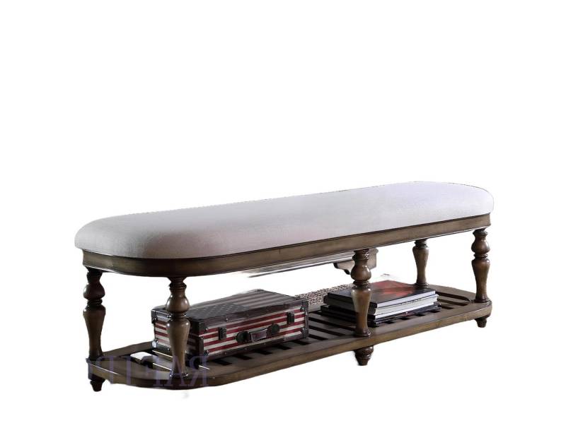 Xlmoebel Hocker Beistellhocker in klassischem Design aus Leder, Stoff und Holz - (Hocker), Hergestellt in Europa von Xlmoebel