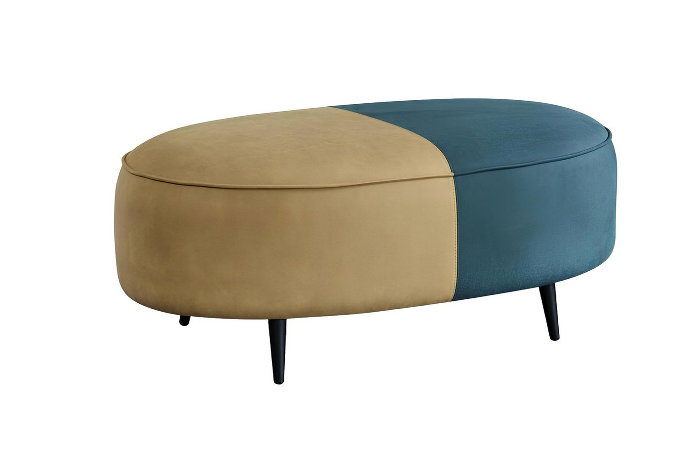 Xlmoebel Hocker Chesterfield Pouf in ovalem Design - Polsterhocker Fußhocker Sitzmöbel (Hocker), Hergestellt in Europa von Xlmoebel