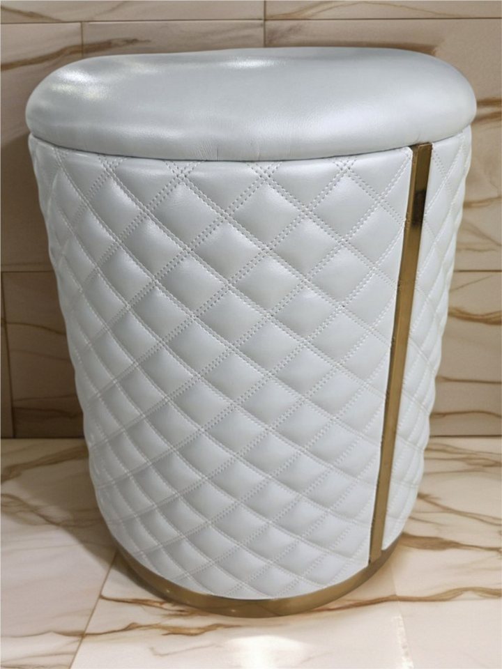 Xlmoebel Hocker Eleganter Sitzhocker grau Pouf moderner Hocker Wohnzimmer Sofort (1 St., Hocker), Hergestellt in Europa von Xlmoebel