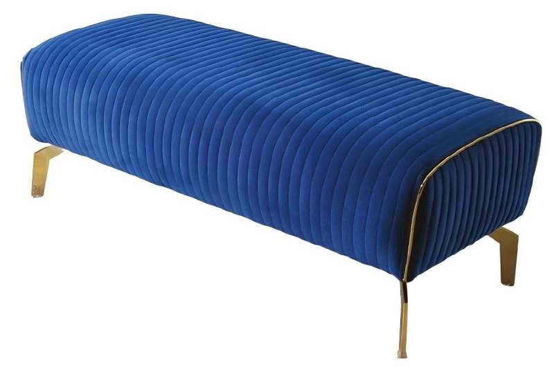 Xlmoebel Hocker Moderne blaue Fußbank mit Designer-Beistelltisch und gepolsterter (Hocker), Hergestellt in Europa von Xlmoebel