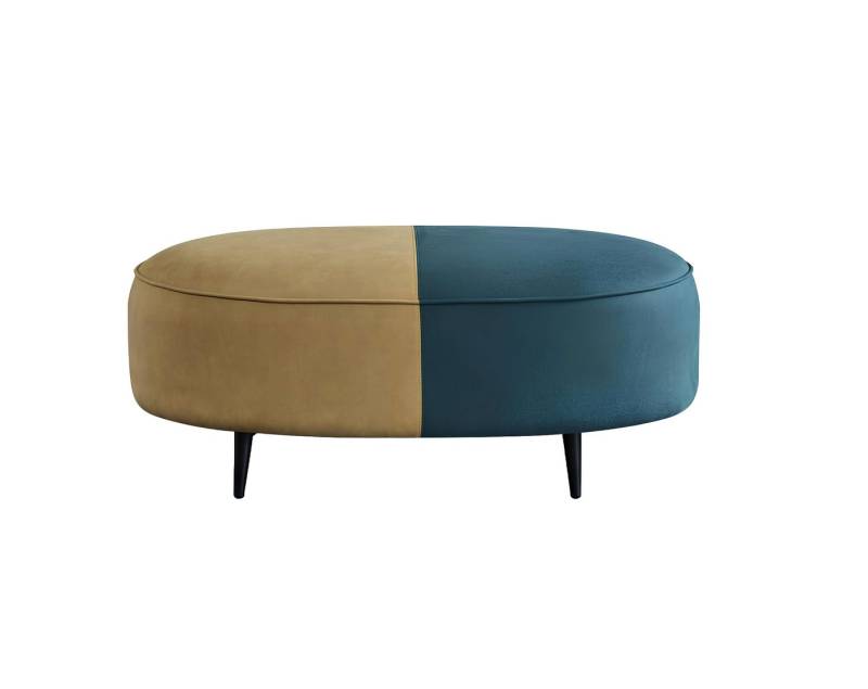 Xlmoebel Hocker Moderner Sitzhocker in ovaler Form mit Chesterfield-Stil Polsterung (Hocker), Hergestellt in Europa von Xlmoebel