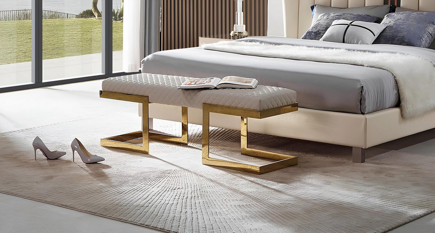 Xlmoebel Hocker Neu Rechteckiger Pouf Polsterhocker Fußschemel Beistellhocker (Hocker), Hergestellt in Europa von Xlmoebel