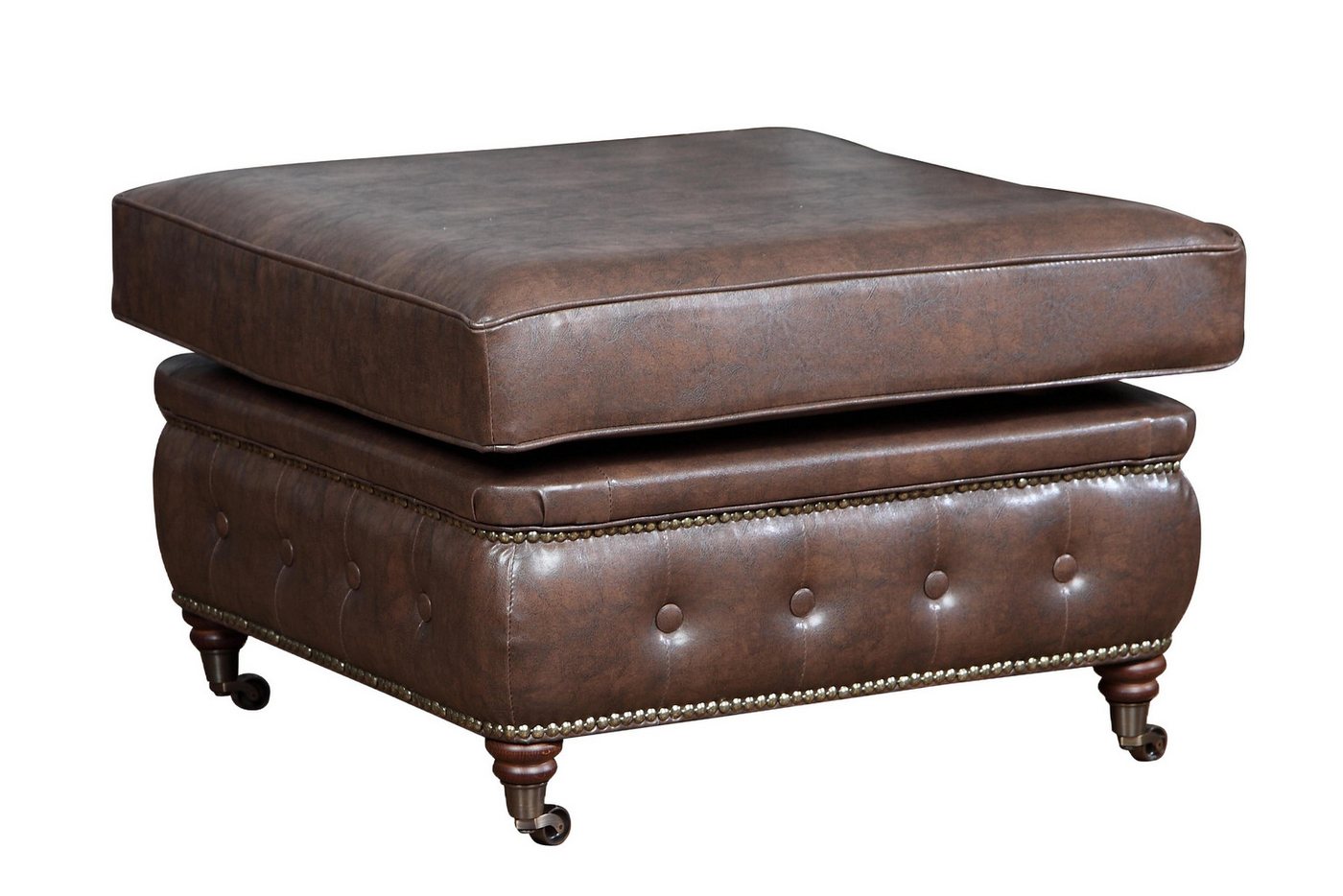 Xlmoebel Hocker Neuer Designer-Pouf aus Leder und Textil für die Club Lounge (Hocker), Hergestellt in Europa von Xlmoebel