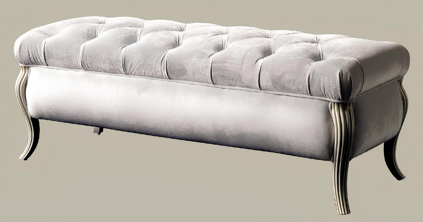 Xlmoebel Hocker Ovaler Polsterhocker im Chesterfield-Design (Hocker), Hergestellt in Europa von Xlmoebel