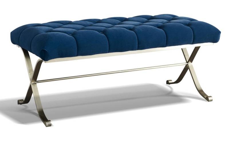 Xlmoebel Hocker Polsterhocker mit Fußablage in Chesterfield-Stil für Möbel (Hocker), Hergestellt in Europa von Xlmoebel