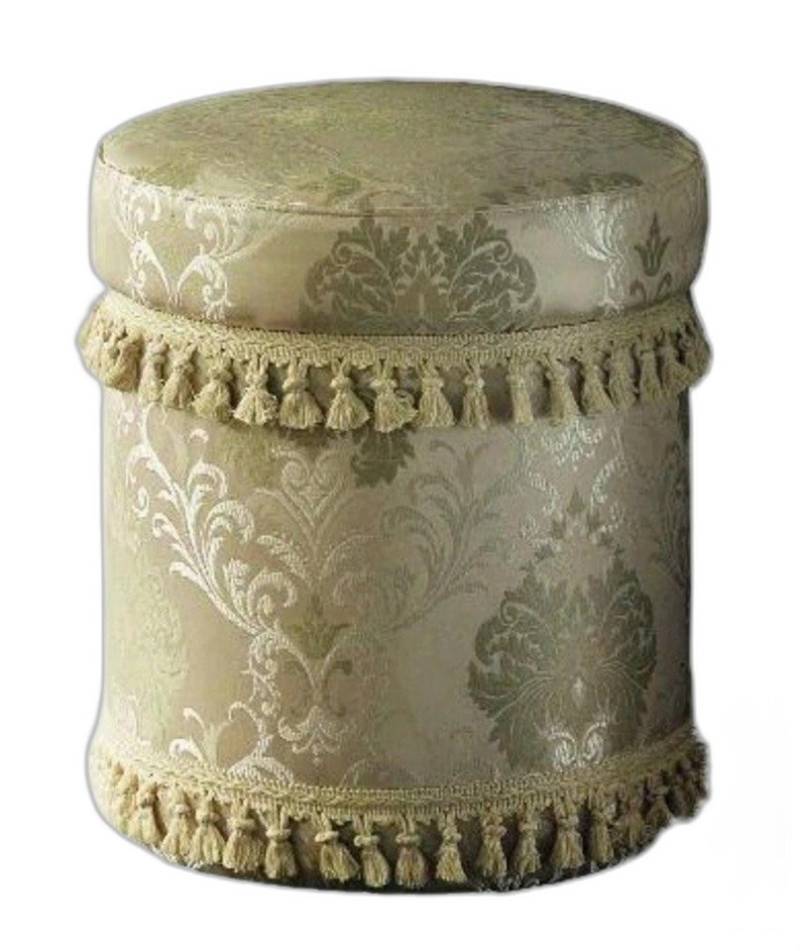 Xlmoebel Hocker Traditioneller Beiger Hocker Luxus Pouf Fussauflage Stoffmöbel (1 St., Hocker), Hergestellt in Europa von Xlmoebel