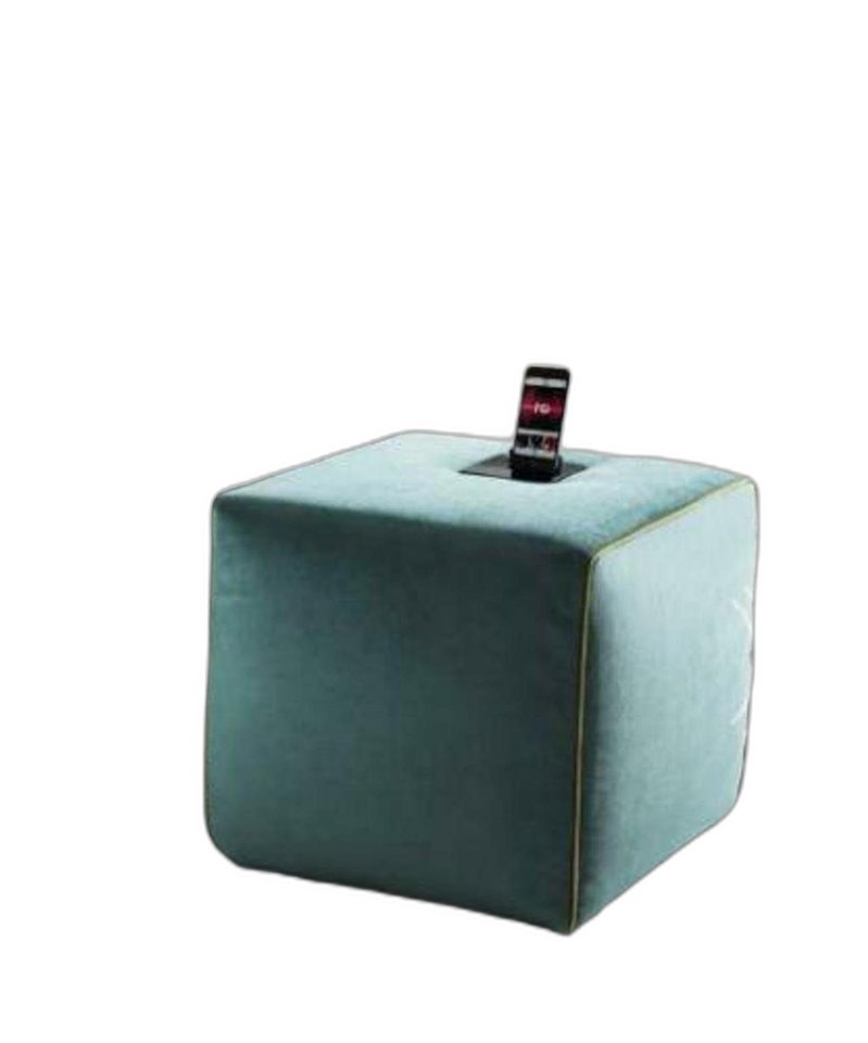 Xlmoebel Polsterhocker Zeitgenössischer Türkisfußhocker Handy-Ladeplatz Polstersitzhocker (1 St., Hocker), Hergestellt in Europa von Xlmoebel