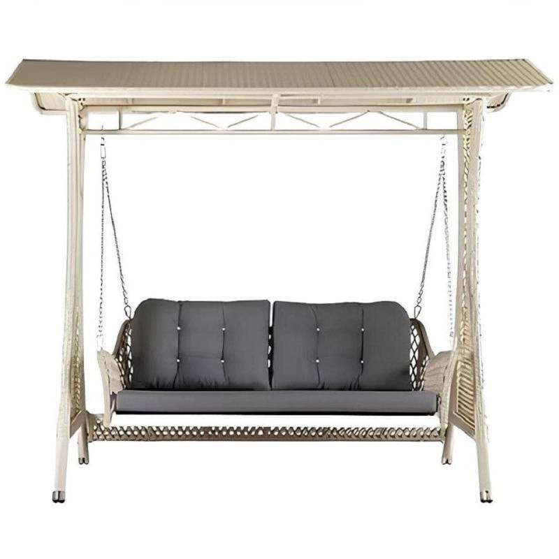 Xlmoebel Hollywoodschaukel Hochwertige graue Gartenschaukel für draußen – Robuste Designer-Möbel, Hergestellt in Europa von Xlmoebel
