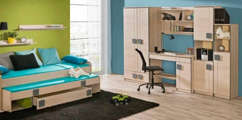 Xlmoebel Jugendzimmer-Set Jugendzimmer Set Möbelmodernes Design funktional, (8-tlg), Hergestellt in Europa von Xlmoebel