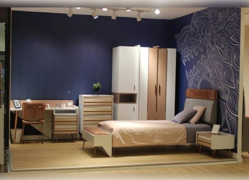 Xlmoebel Jugendzimmer-Set Modernes Kinderzimmer-Set mit Bett, Nachttisch und Bank - 3-teiliges, (3tlg.Kinderzimmer Set (Bett + Nachttisch + Bank), Hergestellt in Europa von Xlmoebel