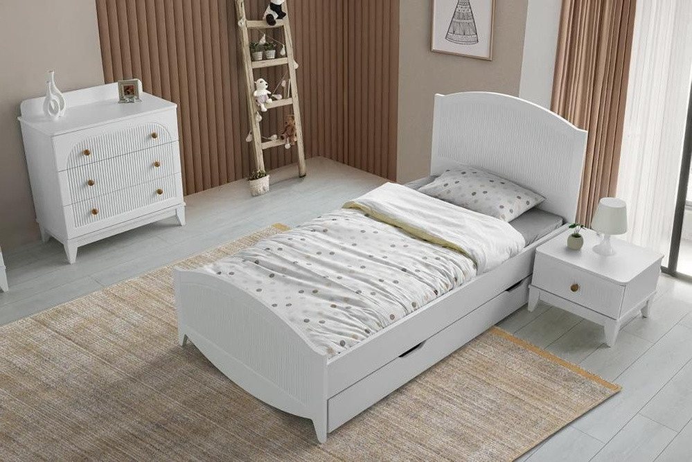 Xlmoebel Jugendzimmer-Set Möbelset für Kinder- und Jugendzimmer mit Bett Nachttisch und Kommode, (3tlg. Set (Bett + Nachttisch + Kommode), Hergestellt in Europa von Xlmoebel