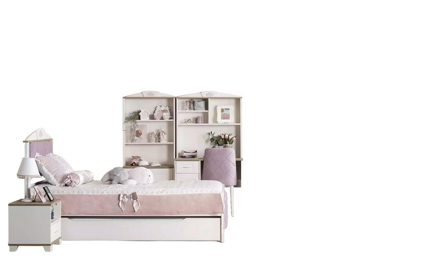 Xlmoebel Jugendzimmer-Set Vollständiges Jugendbett Kindermöbel Kinderzimmer Bett aus Holz, (Schlafzimmer-Set), Hergestellt in Europa von Xlmoebel