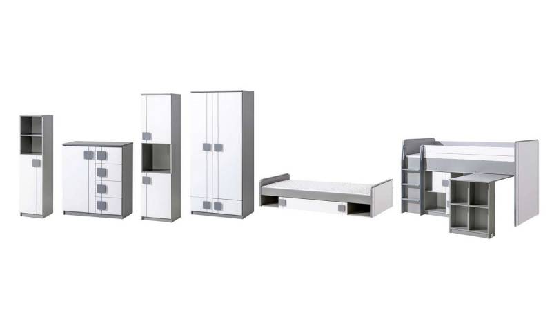 Xlmoebel Jugendzimmer-Set Vollständiges Jugendzimmer für Kinder mit Doppelbett, Schreibtisch, (6-tlg., Gumi Kinderzimmer N2), Hergestellt in Europa von Xlmoebel