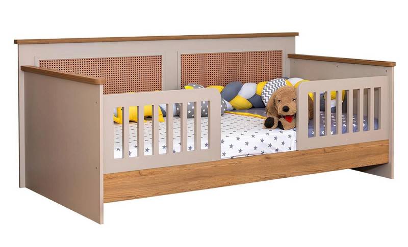 Xlmoebel Kinderbett Hochwertiges Braunfarbenes Kinderbett Designer Funktionsbett (1-tlg., Kinderbett), Hergestellt in Europa von Xlmoebel