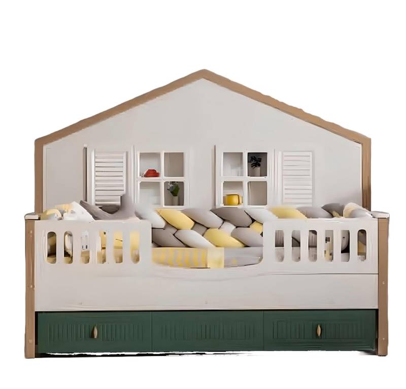 Xlmoebel Kinderbett Kinderbettgestell aus hellem Holz für Kinderzimmer, 200 cm (1-tlg., Bett), Hergestellt in Europa von Xlmoebel